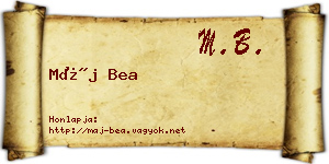 Máj Bea névjegykártya
